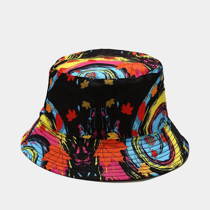 Fashion Plant Printing Pattern Fisherman Hat Spring and Summer