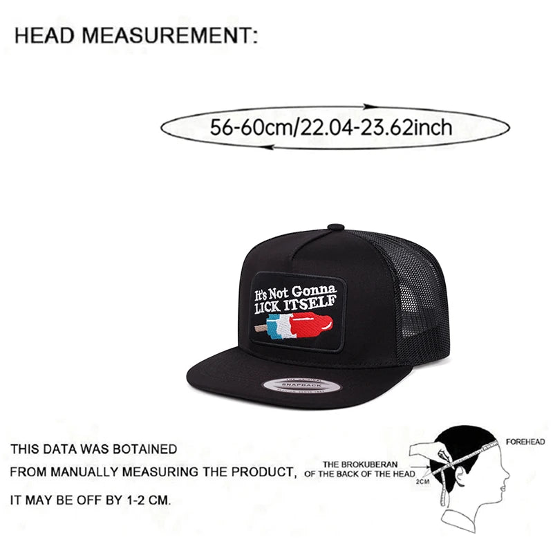 New Baseball Hat Ice Stick LICK Embroidered Hip Hop Hat Daily Leisure Decoration Sunshade Hat Unisex Hat
