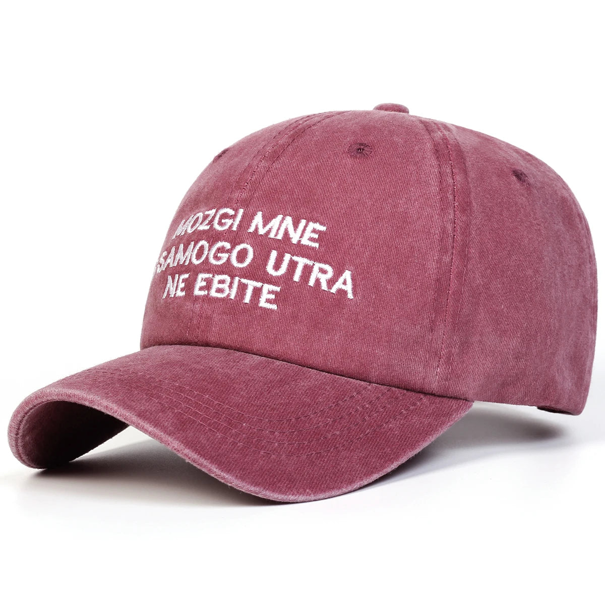 Unisex Letter Embroidery Washed Baseball Cap Spring Autumn