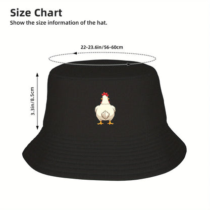 Rooster Print Fisherman Hat is Comfortable and Versatile for Both Men and Women