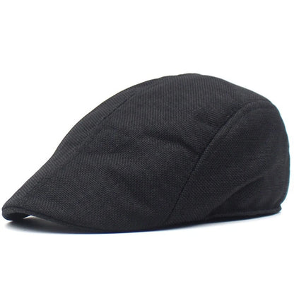 Solid Color Breathable Unisex Short Brim Beret Spring Summer