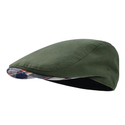 Men Flat Cap Soft Vintage Linen Hats Casual Retro Newsboy Hat