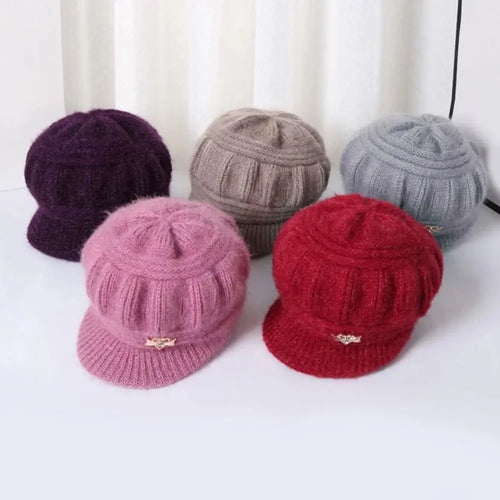 Knitted Knitted Hat Fashion Ear Guard Keep Warm Peaked Cap