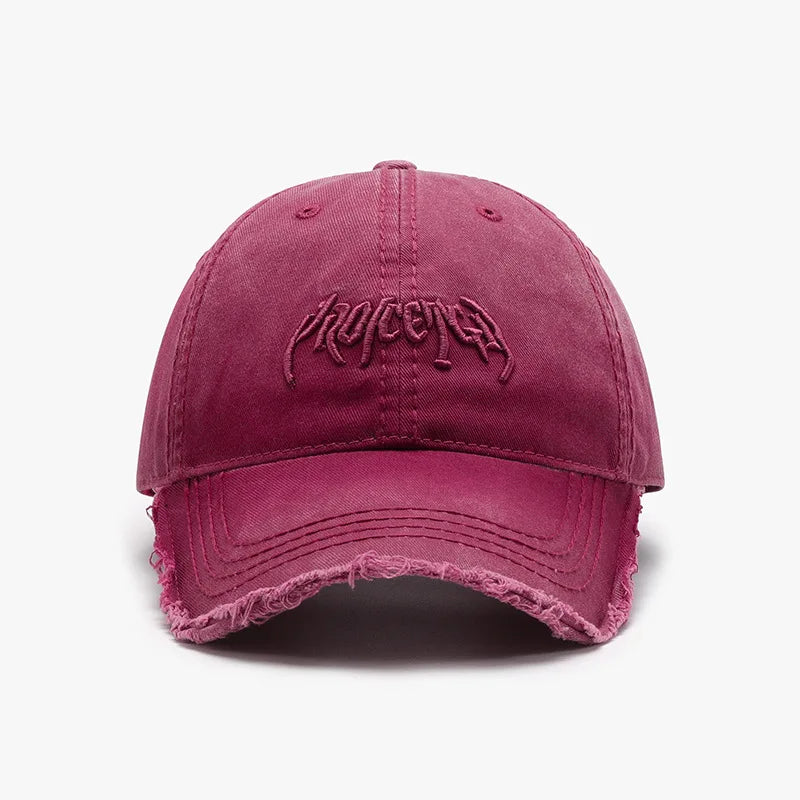 Letter Three-Dimensional Embroidery Soft Top Rough Edge Men's