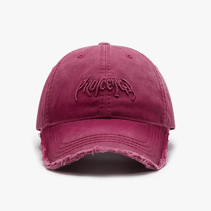 Letter Three-Dimensional Embroidery Soft Top Rough Edge Men's