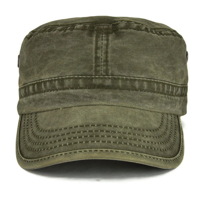 Washed Cotton Military Cadet Army Caps For Men Unique Design Adjustable