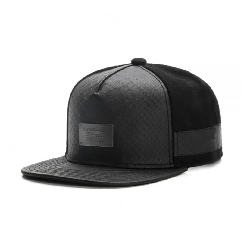 Leather Cap Baseball Cap For Men Women Hip Hop Knight Snapback Hat