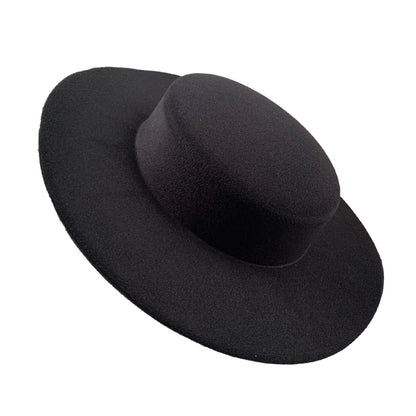 Elegant Cloth Tops Hat Black Felt Masquerade Party Hats Lightweight Cosplay