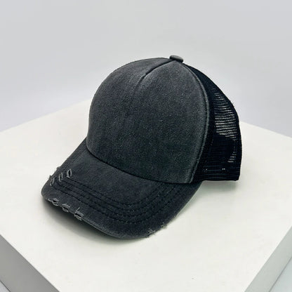 New Unisex Color Block Broken Style Baseball Hats