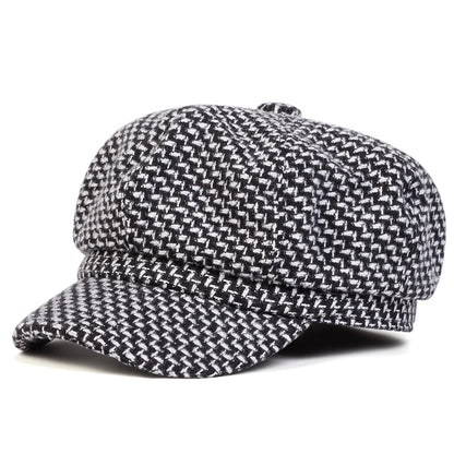 Unisex Thousand Bird Grid Personality Newsboy Hat