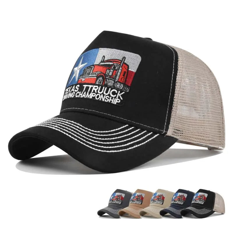 Unisex Baseball Cap Texas Embroidered Trucker Hat Mesh Hat Cap For Men Women