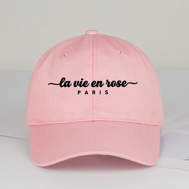 "La Vie En Rose Paris" Print Baseball Cap