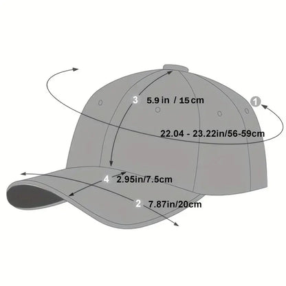 Camel Printed Baseball Cap Outdoor Fashion Accessories, Adjustable