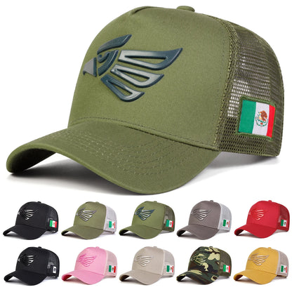 Unisex Mexican Eagle Label Baseball Net Caps Adjustable Casual Hats