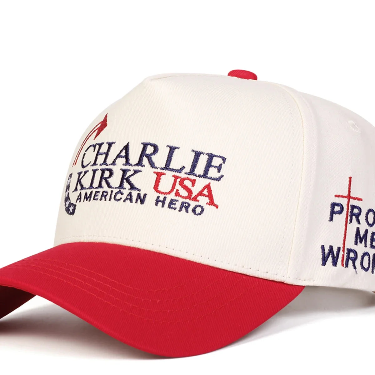 Unisex Charlie Kirk Usa Letter Embroidery Baseball Caps Spring Autumn