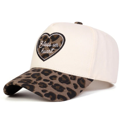Unisex Bless Ur Heart Letter Embroidery Baseball Caps Spring Autumn