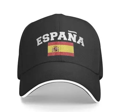 Espana Flag of Spain Spanish Denim Hats for Mens Womens Baseball Caps