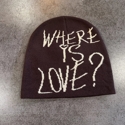 Y2k Letter Butter Knit Hats Skullies Beanies Autumn Winter Warm Hat
