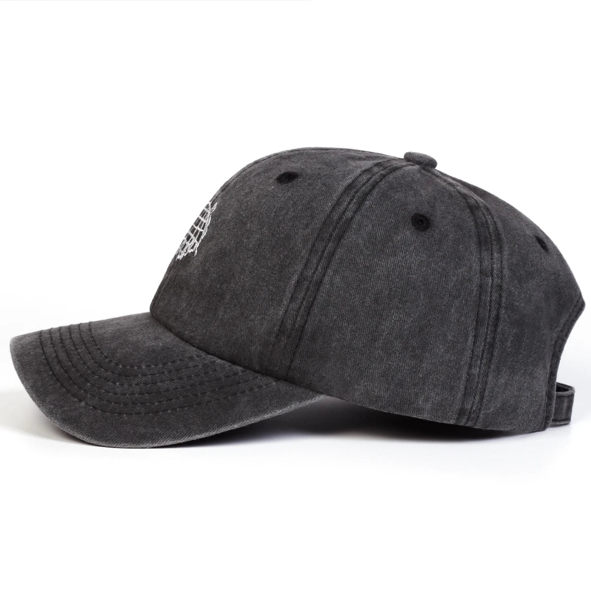 Unisex Earth Embroidery Washed Baseball Cap Spring Autumn