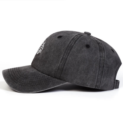 Unisex Earth Embroidery Washed Baseball Cap Spring Autumn