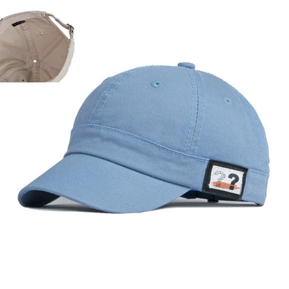 Men's Short Brim Baseball Cap Casual Solid Corduroy Soft Top Cap