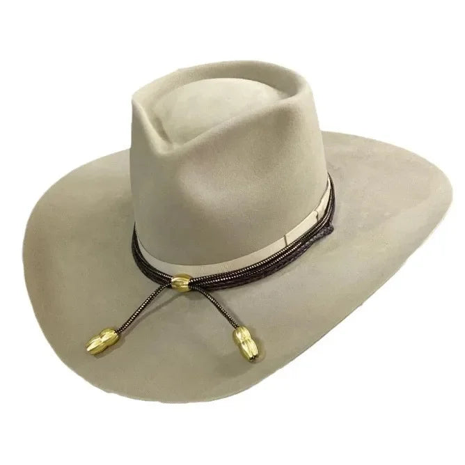 Men's And Women's Fashion Wool Western Cowboy Hat