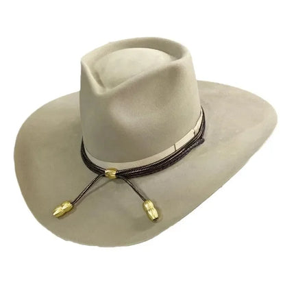 Men's And Women's Fashion Wool Western Cowboy Hat