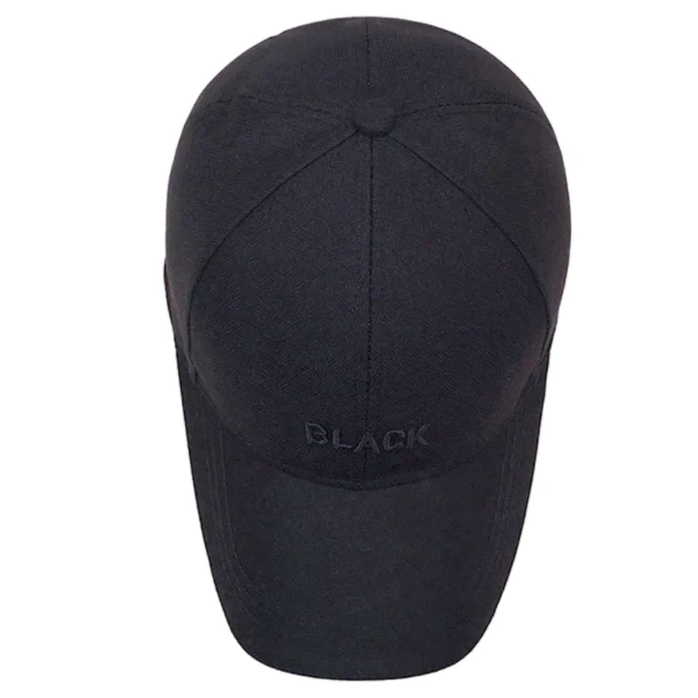 Unisex Summer Cap Classic Black Embroidered Baseball Cap For Men & Women