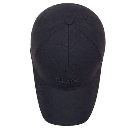 Unisex Summer Cap Classic Black Embroidered Baseball Cap For Men & Women