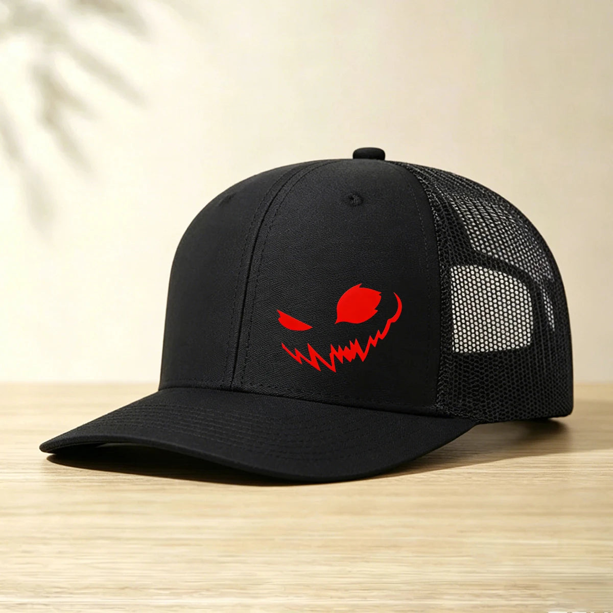 1PC Spooky Demon Smile Graphic Mesh Hat