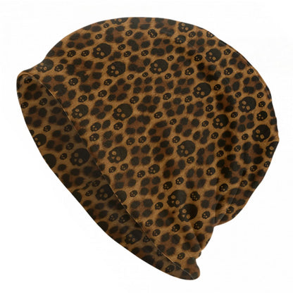 Red Black Chain Pattern Beanie Hats Bonnet Hats Men Women