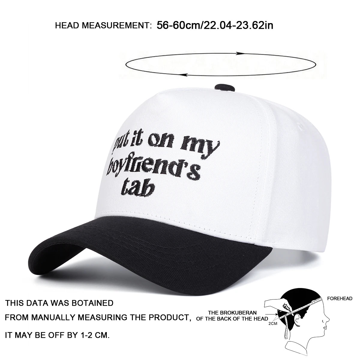 Unisex Boyfriend Letter Embroidery Baseball Caps Spring and Autumn