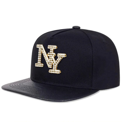 Unisex Diamond Letters Label Hip-Hop Hats Spring Autumn