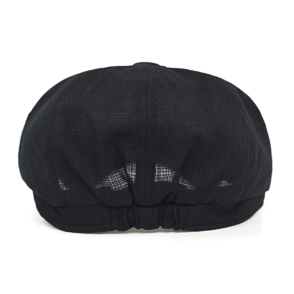Spring Summer Breathable Mesh Newsboy Caps Men Woman