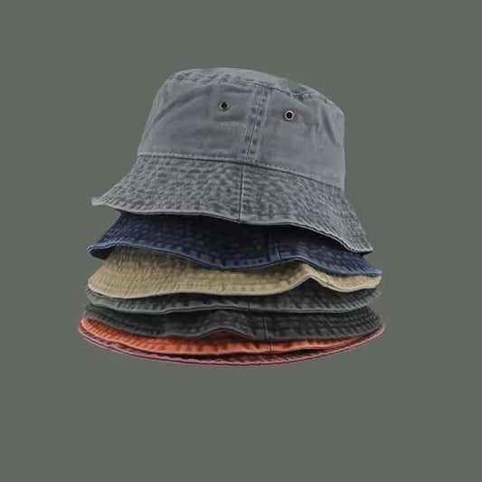 Bucket Hat Retro Washed Denim Fisherman Hat