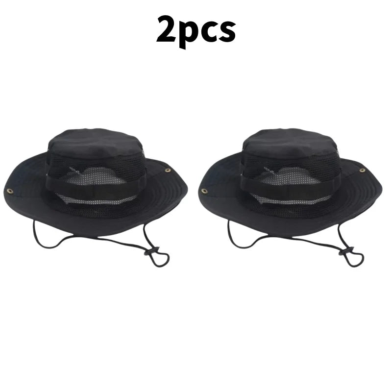 Men & Women Sun Hat Camouflage Cap Outdoor Sports Sun Bucket Cap 60cm
