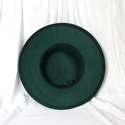 New Oversized Edge Flat Top Hat Retro French Felt Hat