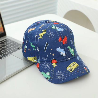Graffiti Cartoon Pattern Baseball Cap Trendy and Unique For Children Perfect For Wearing At Amusement Parks.