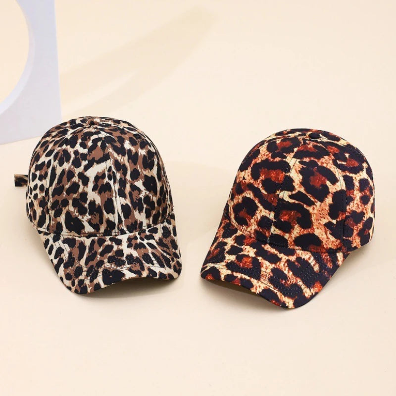 Baseball Caps Leopard Print Adjustable Outdoor Snapback Hat