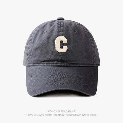C Logo Baseball Cap For Spring And Summer Sun Protection