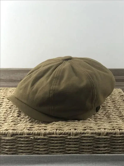 Cotton Linen Octagonal Ivy Hat Women Fashion Berets