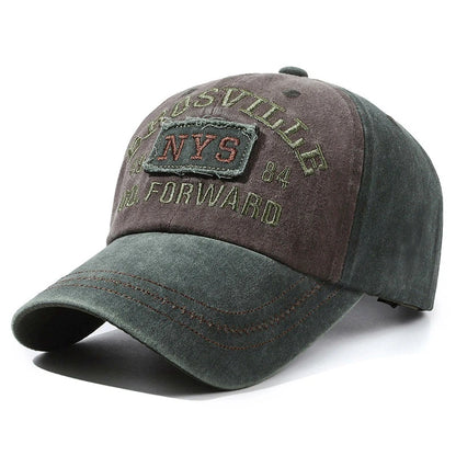 Unisex Washed Cotton Cap Letter Embroidery Baseball Cap For Men Women
