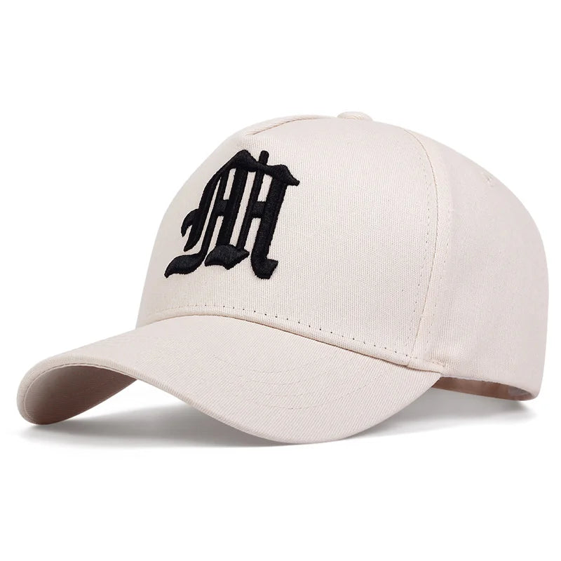 Fashion Gothic Letter M Embroidery Baseball Caps Autumn Outdoor Adjustable Casual Hats Sunscreen Hat Sports Cap