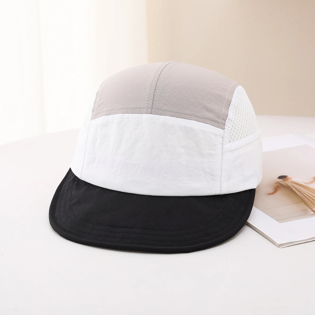 Spring/Summer Five-Panel Lightweight Quick-Drying Mesh Baseball Cap