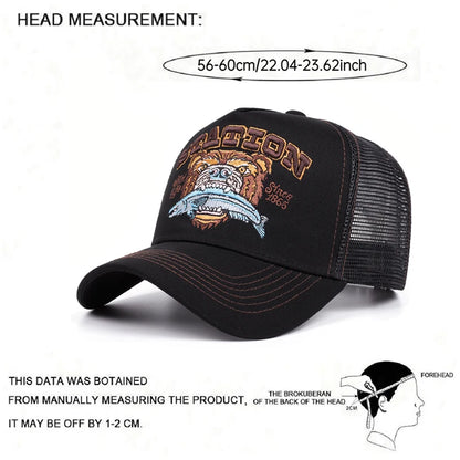 Bear Eating Fish Street Dance Hip Hop Hat Truck Hat
