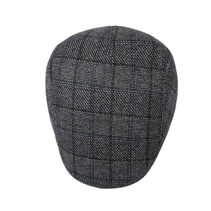 Men's Vintage British Style Beret, Autumn Winter Warm Newsboy Cap