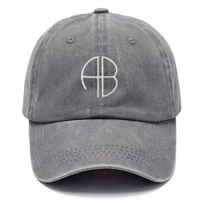 Simple Versatile Printed Washed Vintage Soft Top Baseball Cap For Men And Women