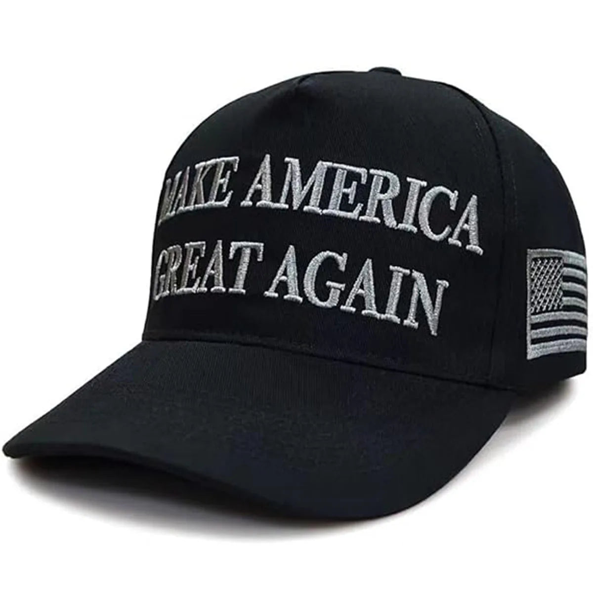 1Pc Black Hat Never Surrender Maga Hat Us Embroidered Baseball Hat Black
