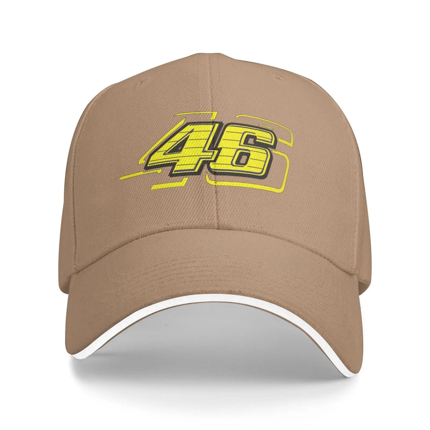 Letter 46 Print Baseball Cap Unisex Sandwich Hat Vintage Outdoor Summer