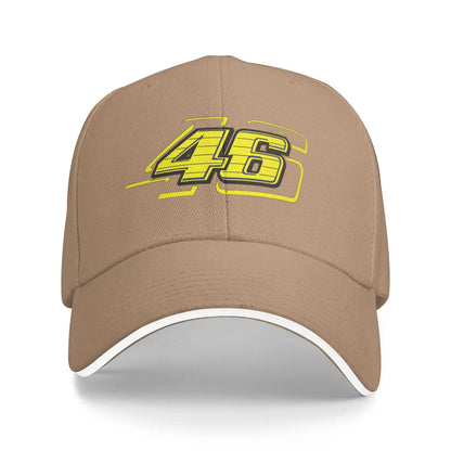 Letter 46 Print Baseball Cap Unisex Sandwich Hat Vintage Outdoor Summer